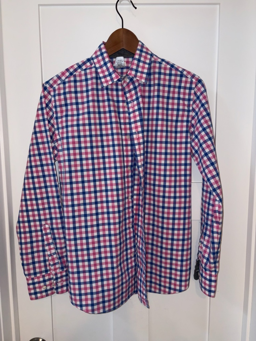 Crewcuts Pink and Blue Check Button-Down Shirt